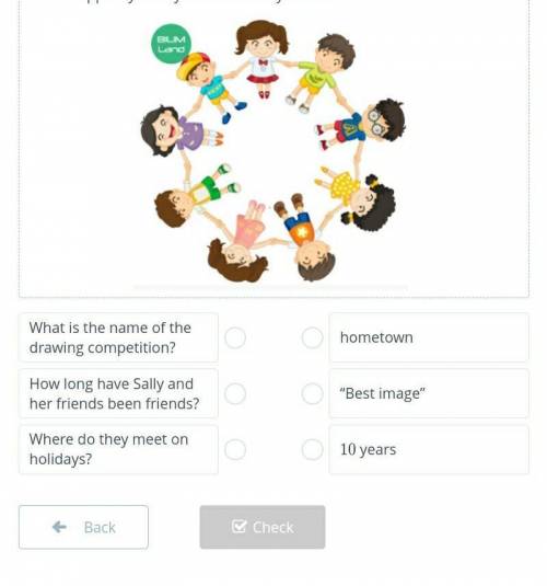 Read the text “Circle of friends” and connect the questions to the answers.  This is my picture show