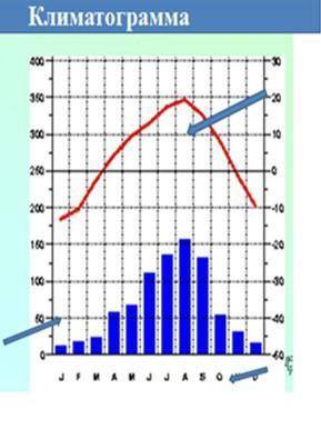 мне с географией Анализ климматограммы ​