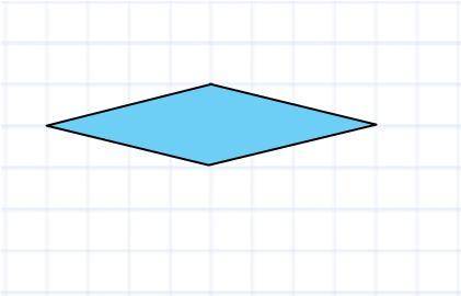 Найди площадь ромба, изображённого на клетчатой бумаге с размером клетки 1 см × 1 см (см. рис.). отв