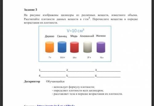 Задание 1 В таблице приведены плотности некоторых веществ. Ртуть. 13600 кг/м Медь 8900 кг/м Вода 100