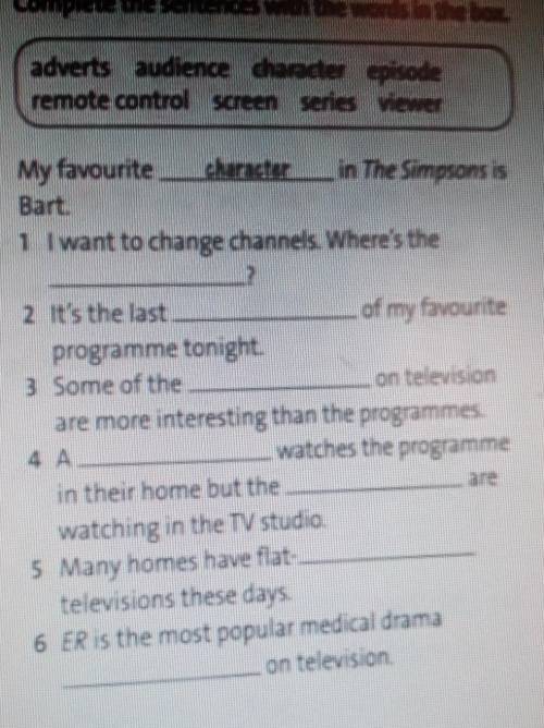 Complete the sentences with the words in the box​