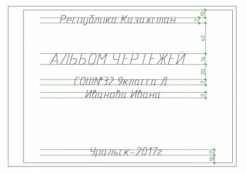 Как расположить надписи по середине листа?