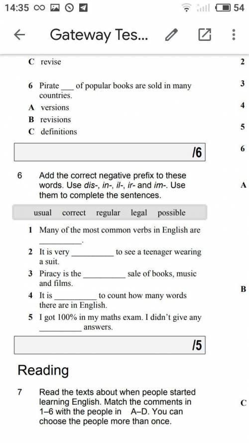 Ребята , кто знает английский?help me please (6) задание Заранее