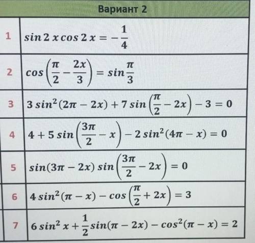 Нужно решить 7 уравнений ​