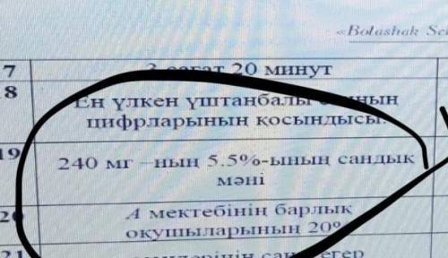 Количественное значение 5.5% 240 мг