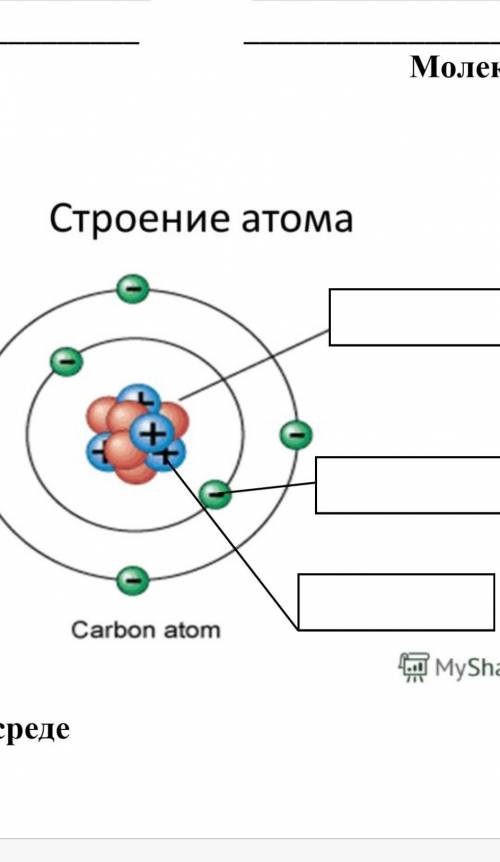 2. Подпиши части атома​