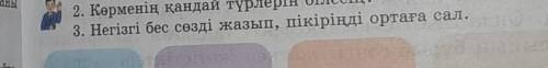 Негізгі бес сөзді жазып, пікіріңді ортаға сал.​