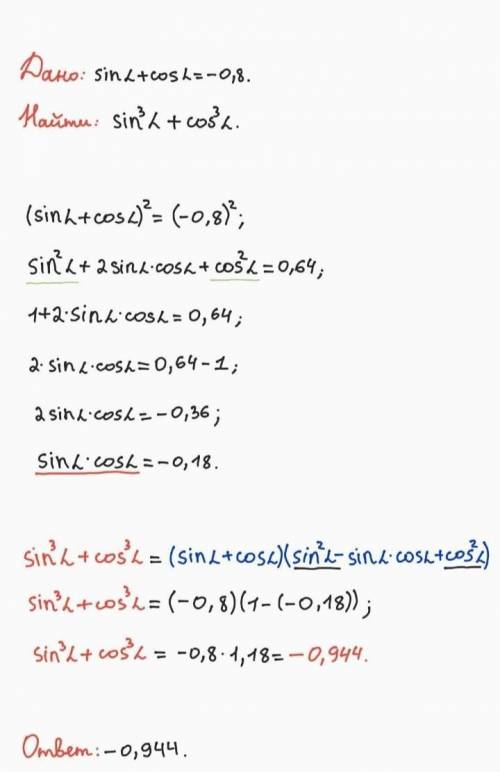 Найдите cosa и sina, если sin(90% -a)=0,8​