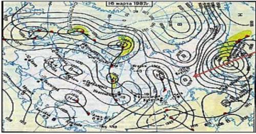 Ребята Определите область атмосферного давления в Казахстане по синоптической карте (рисунок) Опреде