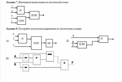 Выполните вычисление по логической схеме Постройте логические выражения по логическим схемам