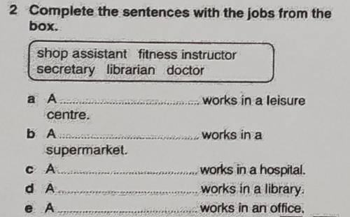 Complete the sentences with the jobs from the box.