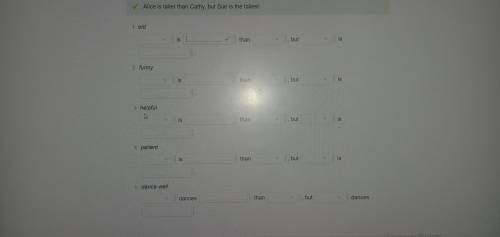 Look at the table and compare the theree girls as in the example