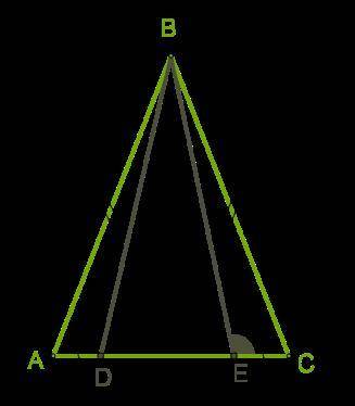 Дан равнобедренный треугольник ABC с боковыми сторонами AB=BC. На основании расположены точки D и E