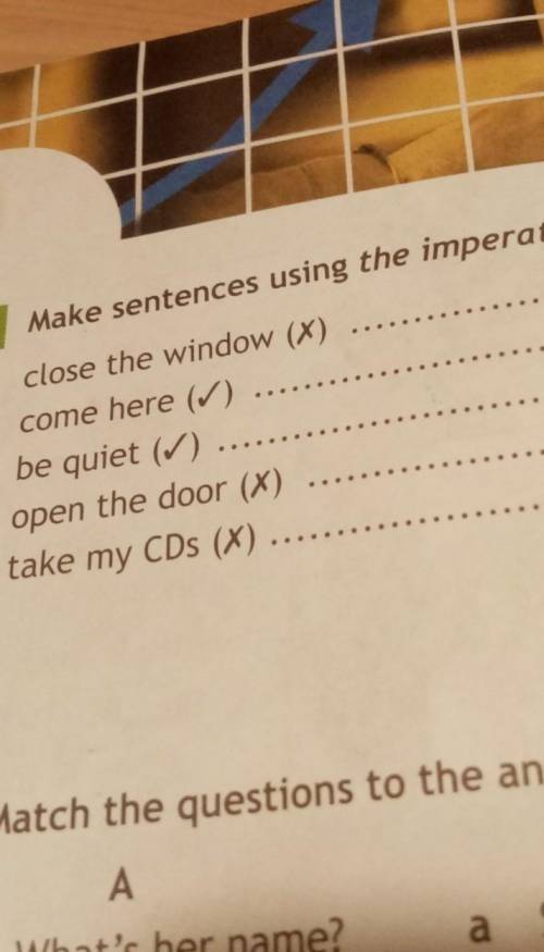 задание:Make sentences using the imperative​