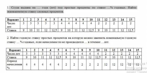 вариант финансовая математика