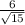 \frac{6}{\sqrt{15} }