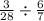 \frac{3}{28} \div \frac{6}{7}