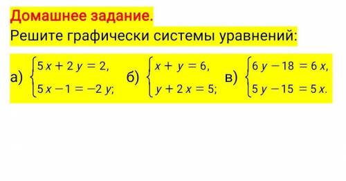 Решите графически системы уравнени​