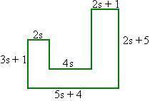 Запиши периметр данной фигуры в виде многочлена (суммы букв и чисел)