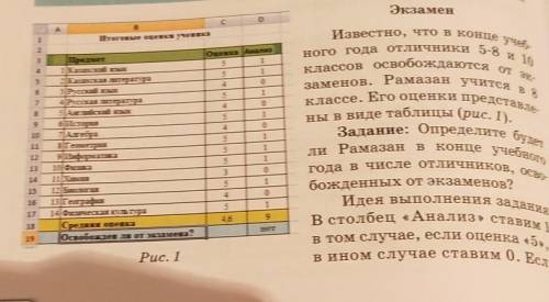 Нужно до 18:10 Известно, что в конце учеб- ного года отличники 5-8 и 10классов освобождаются от эк-з