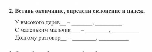 2. Вставь окончание, определи склонение и падеж. сор​