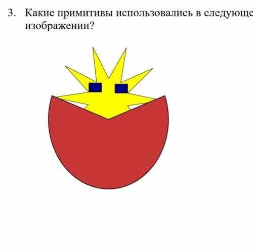 1. Какие примитивы использовались в следующем изображении​