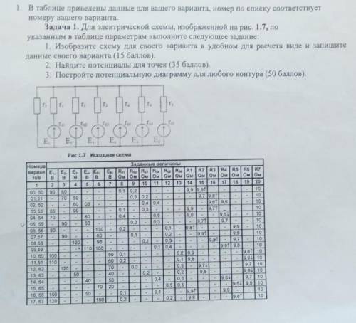 Найти потенциалы для точек. Вариант 10