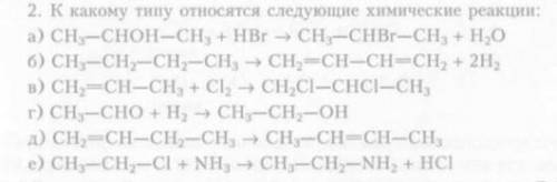 К какому типу относятся следующие химические реакции:​