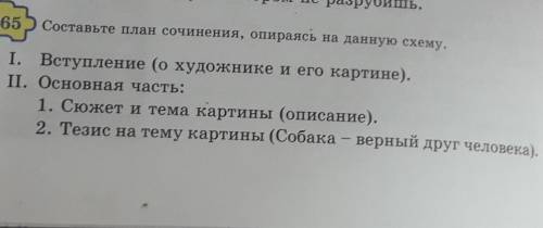 Составьте план сочинения опираясь на данную схему​