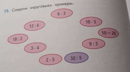 73. Соедини «круговые» примеры.​