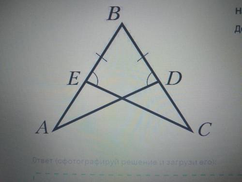 На рисунке 160 (см фото) ∠BEC = ∠BDA, BE = BD. Докажите, что ∠BAD = ∠BCE.