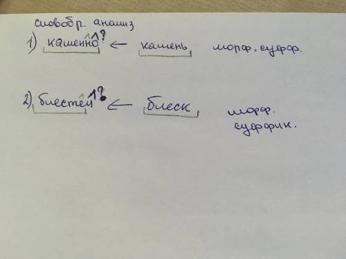 Кто знает при словообразовательном анализе нужно ли выделять эти суффиксы ( отметил вопросительным з