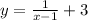 y=\frac{1}{x-1} +3