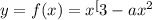 y=f(x)=x^[3}-ax^{2}