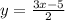 y=\frac{3x-5}{2}