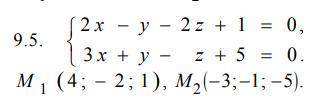 Составьте канонические уравнения прямых и найдите угол между прямыми