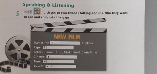 Speaking & Listening 56.2.5.1Listen to two friends talking about a film they wantto see and comp