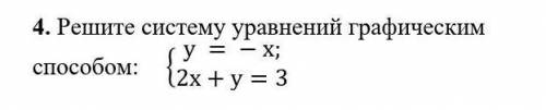 Решите систему уравнений графическим х решение и обьяснение.​