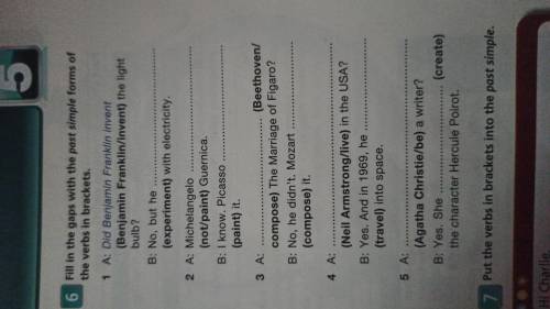 Fill in the gaps with the past simple forms of the verbs in brackets