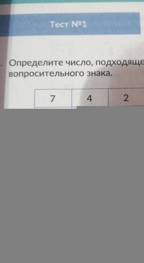 Определите число, подходящее вместо вопростельного знака ​