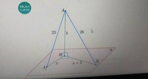 Используя чертеж найдите AH если AA1=18см,АВ1=2√109см,А1H:HB1=3:4 ?​