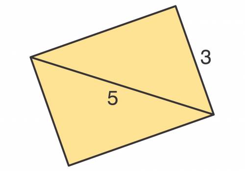 Диагональ прямоугольника равна 5, а длина одной стороны равна 3. Какова площадь этого прямоугольника