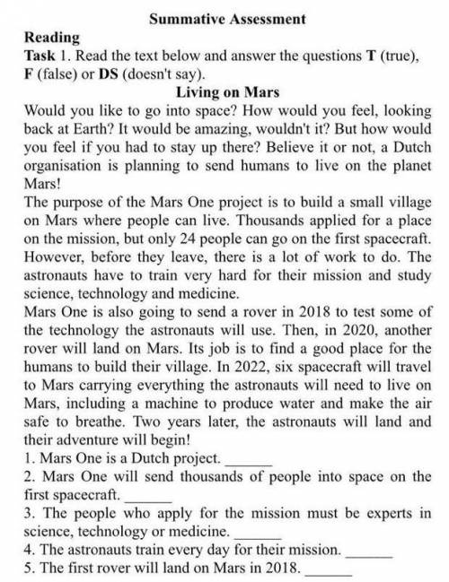 1. Mars One is a Dutch project. 2. Mars One will send thousands of people into space on the first s