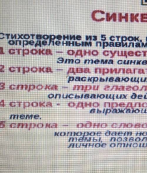 Определите тему и идею стихотворения. В чем особенностькомпозиции стихотворения. Составьте синквейн