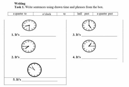 СОР по английскому языку 3 класс. 1 задание нужно которое внизу про часы