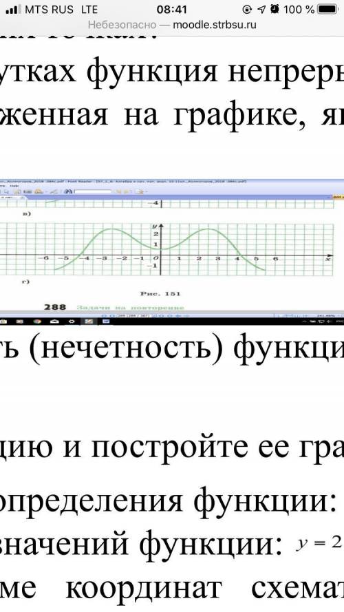 1. По графику функции ответьте на вопросы: 1) Каковы промежутки возрастания функции?2) Каковы промеж