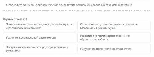 Определите социально экономические последствия реформ 20 годов XIX века для Казахстана