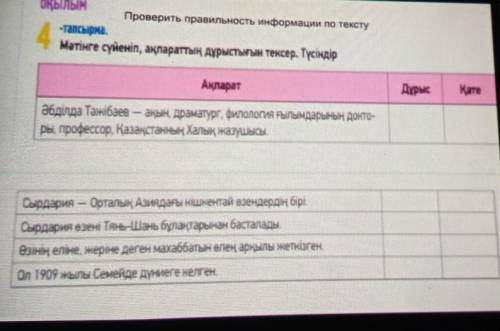 с 4 тапсырма по казахскому языку ​