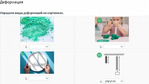 Деформация Определи виды деформаций на картинках.