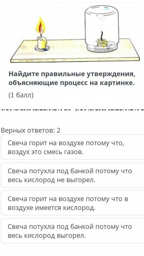 Найдите правильное утверждение, объсняющие процесс на картинке​